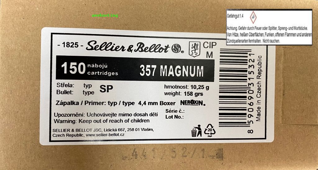 Sellier & Bellot S+B .357 Mag. SP TM 158grs. 150St
