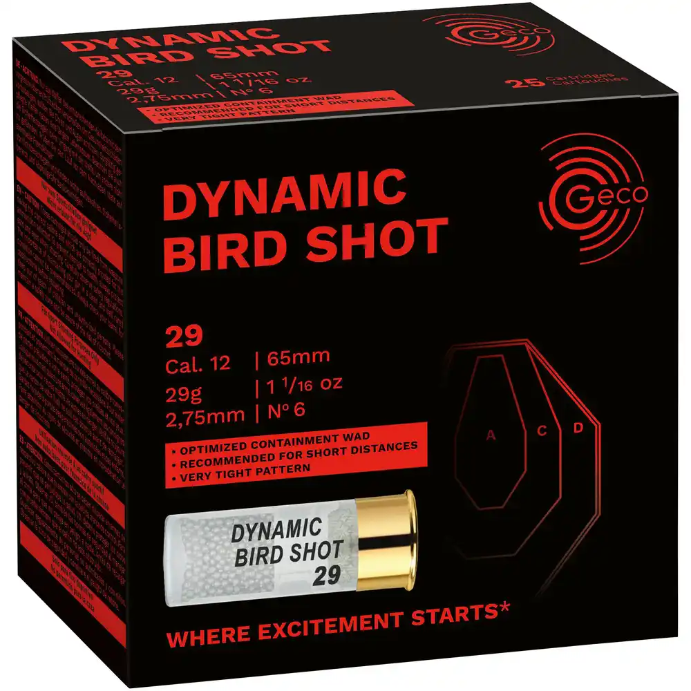 GECO DYN BIRD SHOT 12/65 29g 2,75MM 25ER